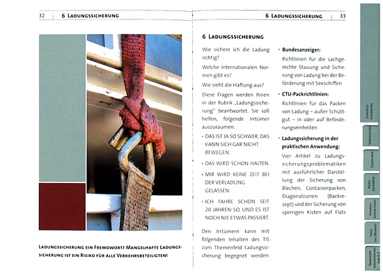 Beispielseite aus der Broschüre Transport-Informations-Service - ein Überblick